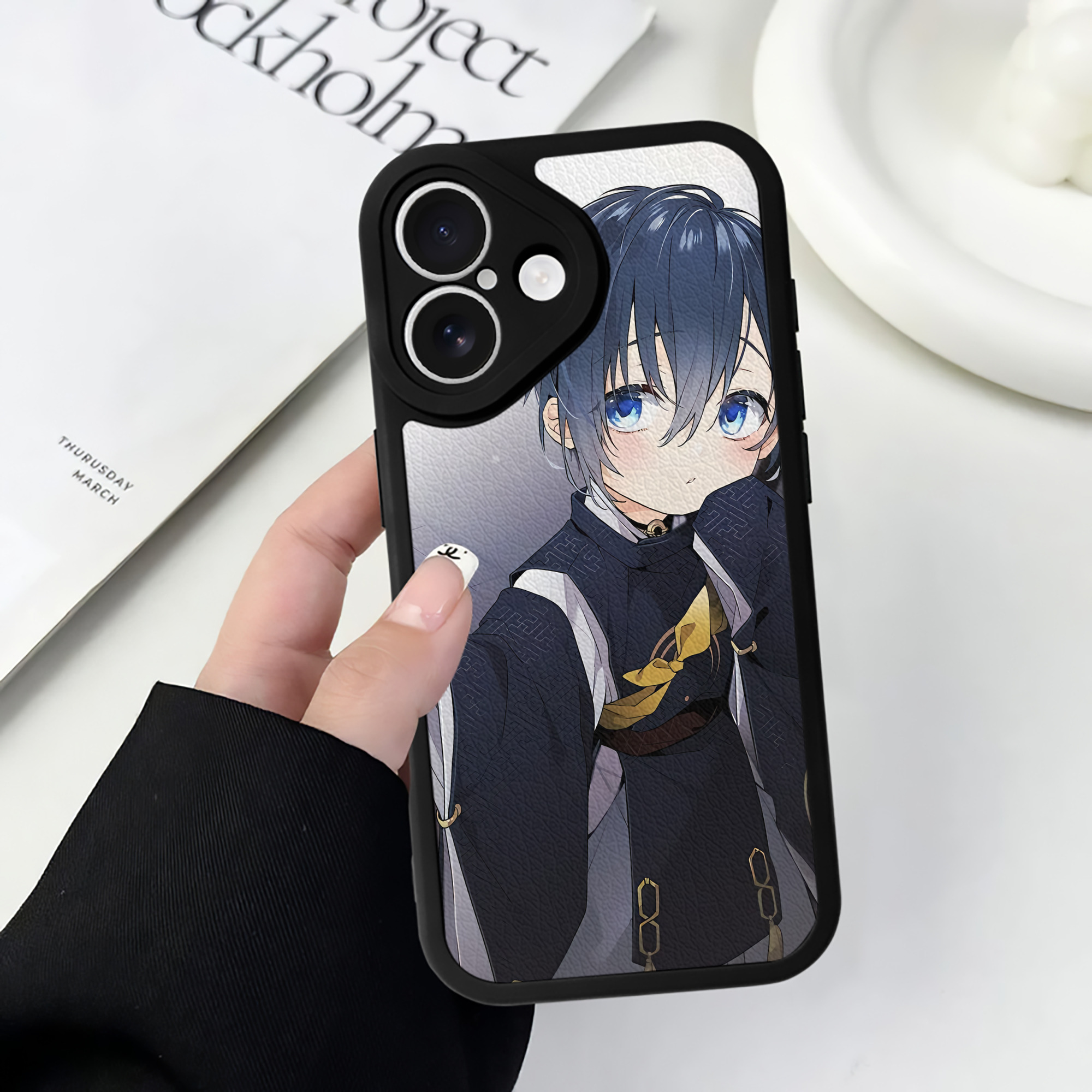 （画像用） 刀剣乱舞 Touken Ranbu 【iPhone 16シリーズ対応】シリコンスマホケース（レザー調） 材質：シリコン